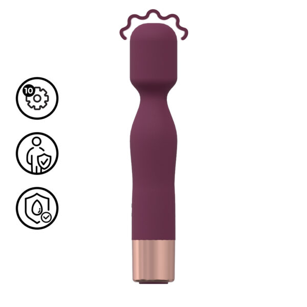 Loveline by Shots Mini Classic Wand Vibrator - Burgunderrot