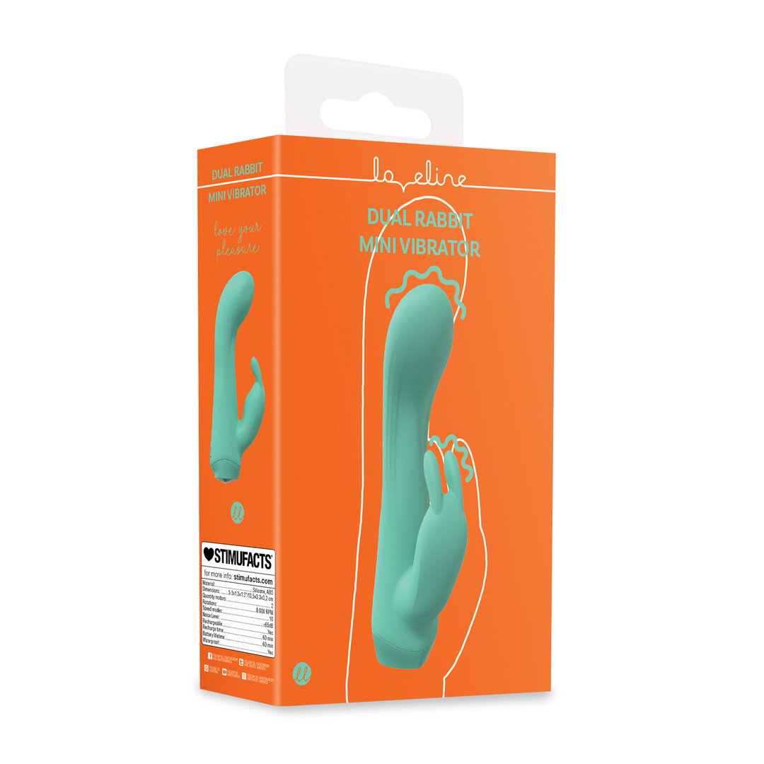 Loveline by Shots Mini Dual Rabbit Vibrator - Grün – Bild 2