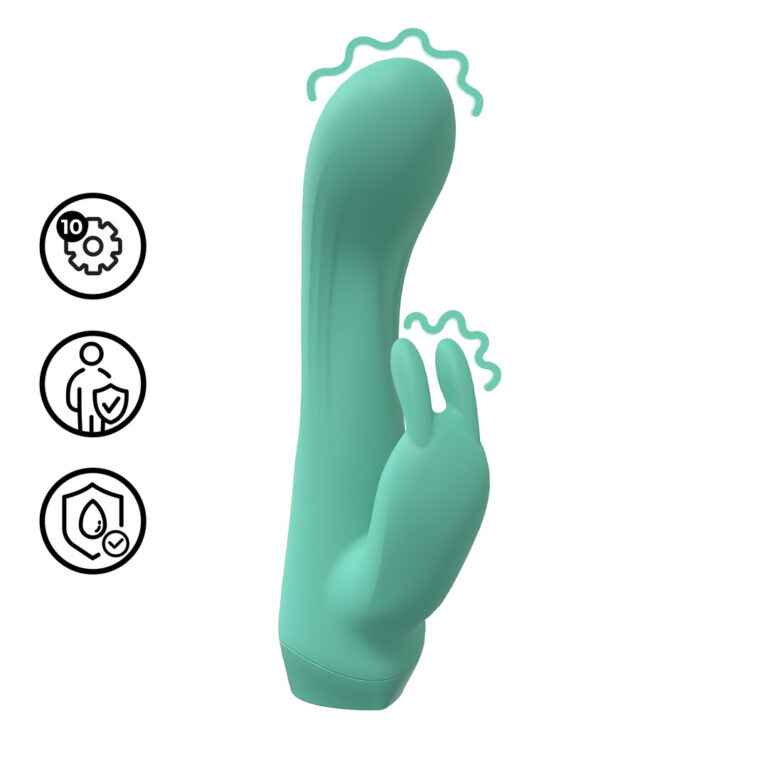 Loveline by Shots Mini Dual Rabbit Vibrator - Grün