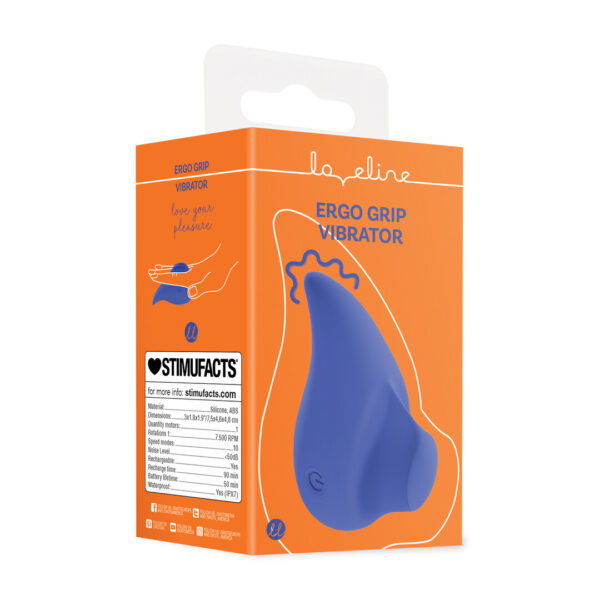 Loveline by Shots Ergo Grip - Aufliegender Massager - Blau – Bild 2