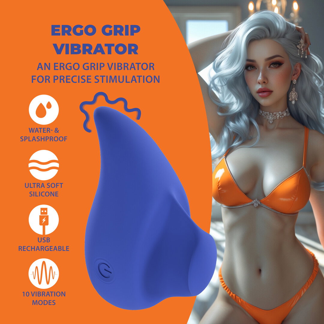 Loveline by Shots Ergo Grip - Aufliegender Massager - Blau – Bild 6