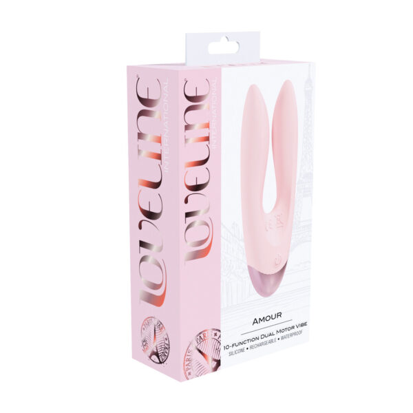 Alternative view of Loveline by Shots Amour - Dual Motor Vibe - Pink
