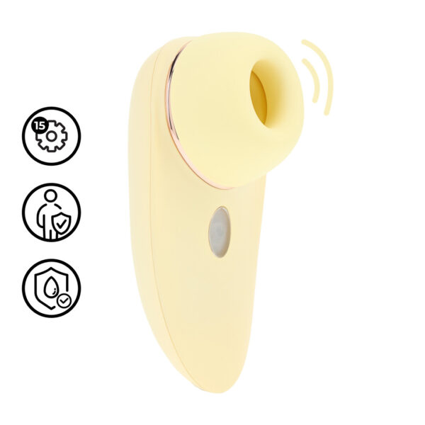 Loveline by Shots Aurie - AirTap Vibrator mit zwei Kopfaufsätzen - Gelb