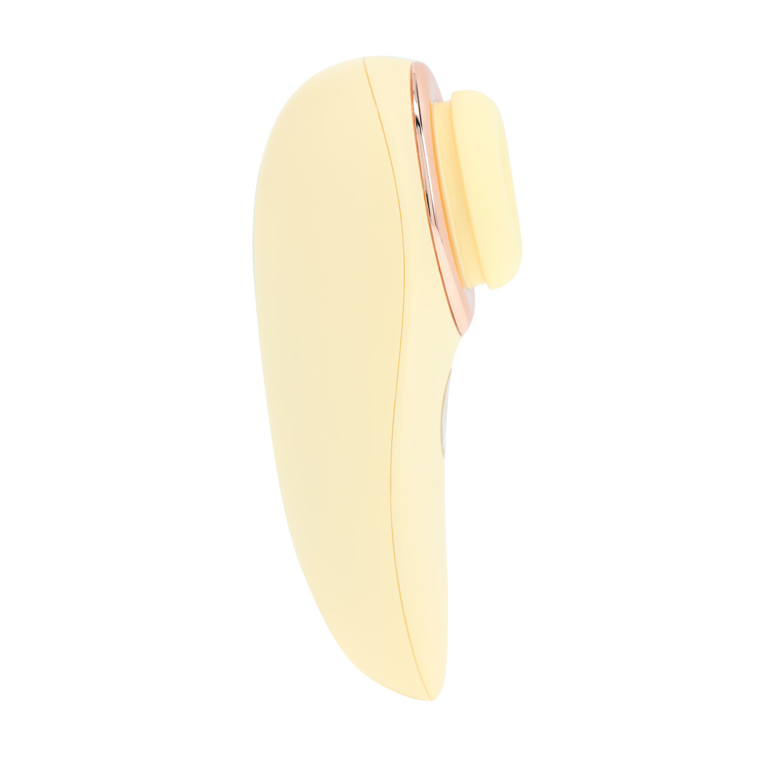 Loveline by Shots Aurie - AirTap Vibrator mit zwei Kopfaufsätzen - Gelb – Bild 5