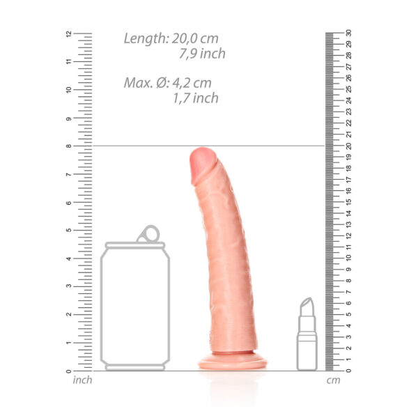 RealRock by Shots Slim Realistic Dildo mit Saugfuß - 7 / 18 cm – Bild 5