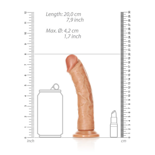 RealRock by Shots Kurviger realistischer Dildo mit Saugnapf - 7 / 18 cm – Bild 5