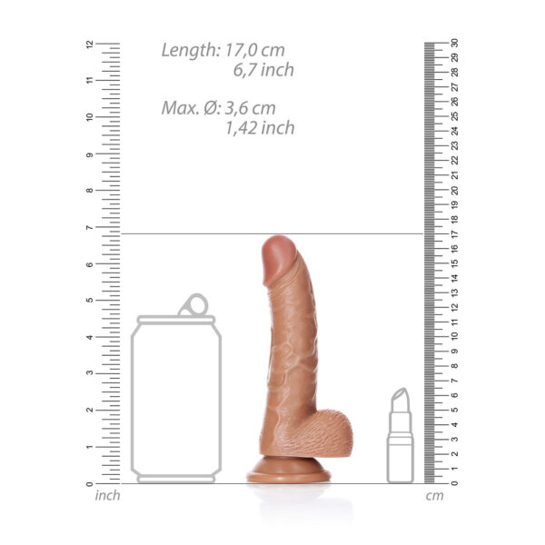 RealRock by Shots Gekrümmter realistischer Dildo mit Balls und Saugfuß – Bild 5