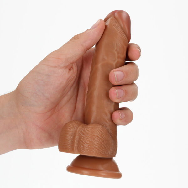 RealRock by Shots Gekrümmter realistischer Dildo mit Balls und Saugfuß – Bild 6