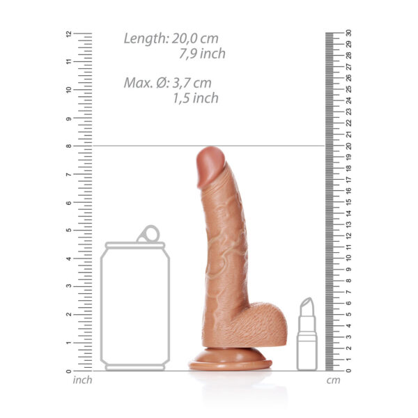 RealRock by Shots Gekrümmter realistischer Dildo mit Balls und Saugnapf – Bild 5