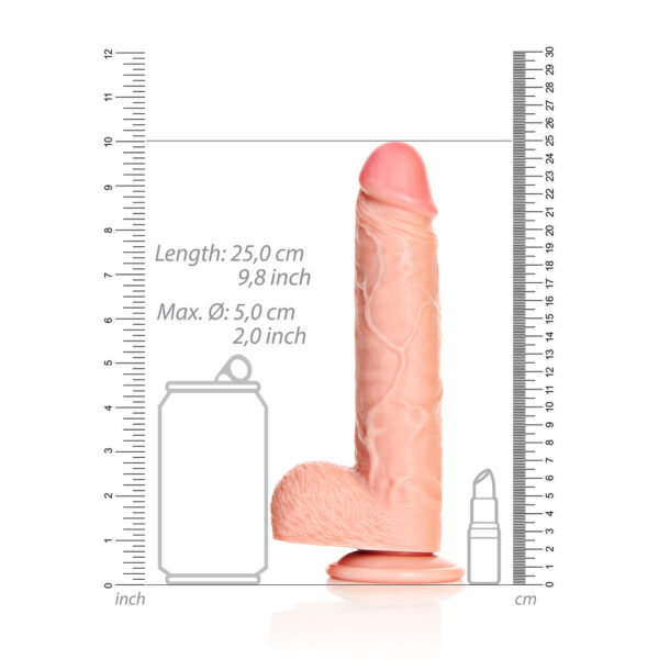 RealRock by Shots Gerader realistischer Dildo mit Balls und Saugnapf - 9 / 23 cm – Bild 5