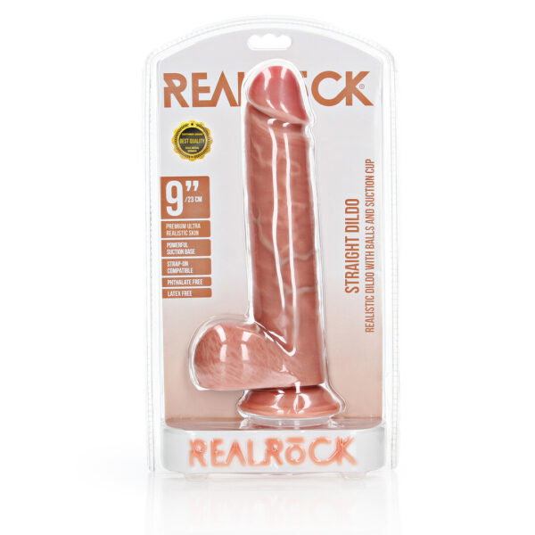 Alternative view of RealRock by Shots Gerader realistischer Dildo mit Balls und Saugnapf - 9 / 23 cm