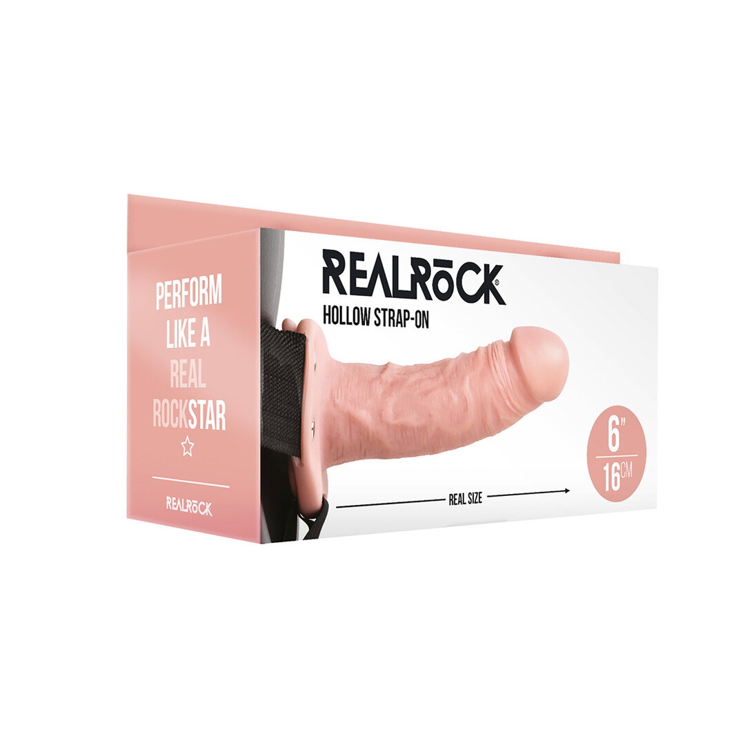 RealRock by Shots Hohl Strap-On ohne Balls - 6 / 15,5 cm – Bild 2