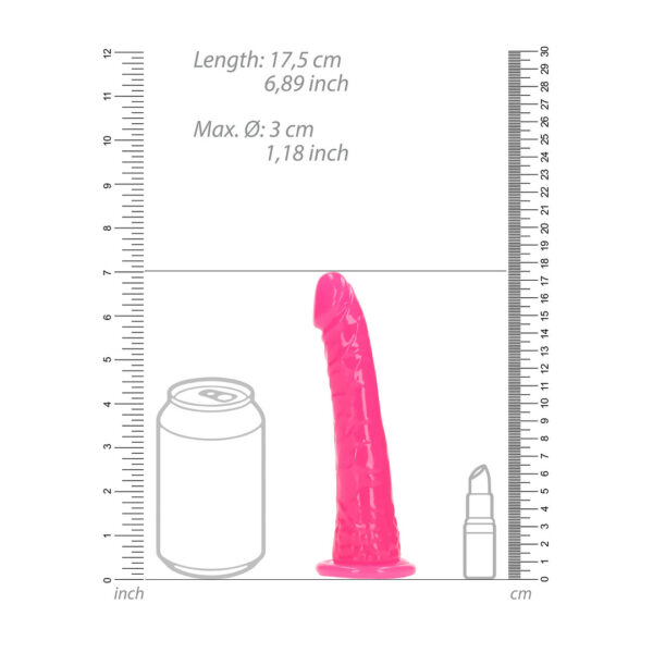 RealRock by Shots Slim realistischer Dildo mit Saugfuß - Leuchtet im Dunkeln – Bild 5