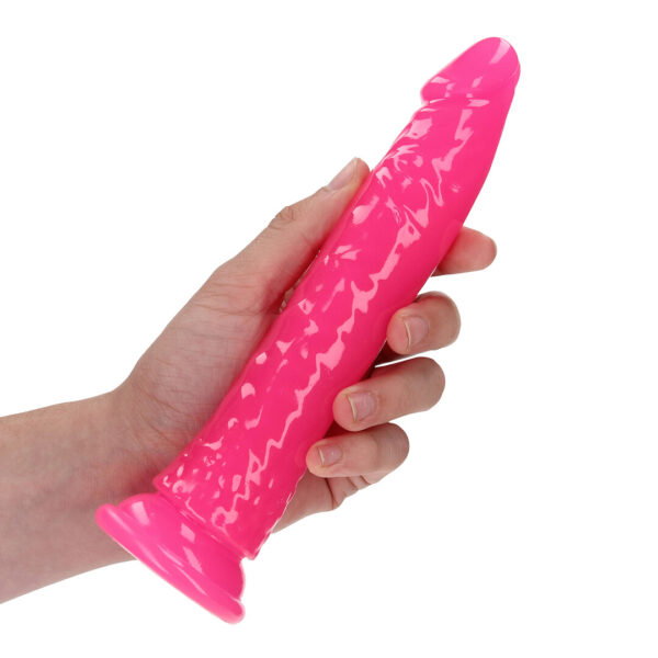 RealRock by Shots Schlanker realistischer Dildo mit Saugnapf - Leuchtet im Dunkeln – Bild 6