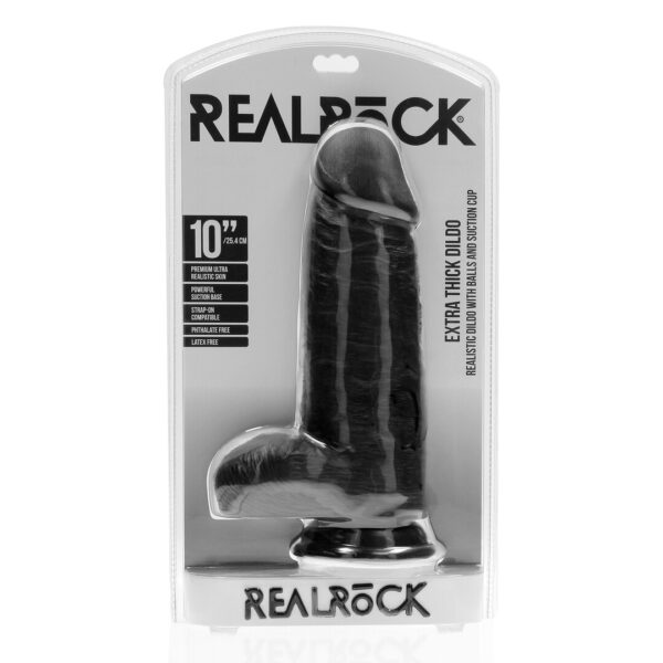 Alternative view of RealRock by Shots Extra Dick Gerade mit Kugeln 10 / 25,4 cm - Schwarz