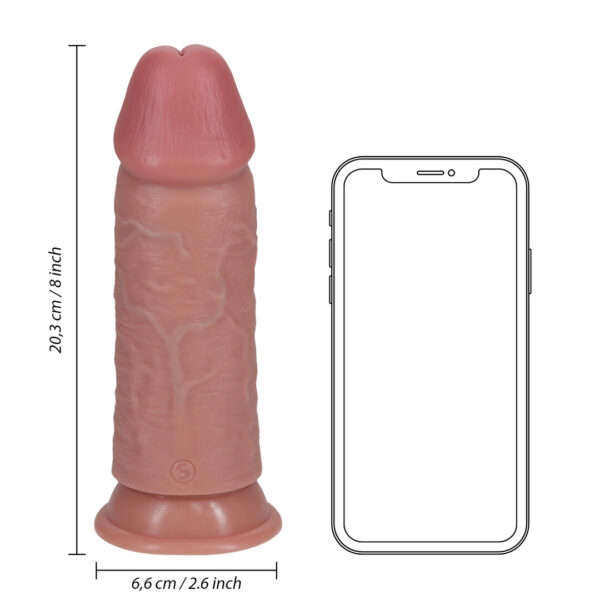 RealRock by Shots Extra Dick Gerade ohne Kugeln 8 / 20,3 cm - Fleisch – Bild 5