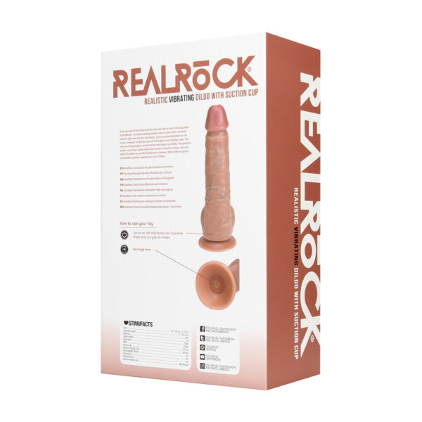 RealRock by Shots Vibrierender regulärer gerader Penis mit Hoden - 9 / 23 cm – Bild 3
