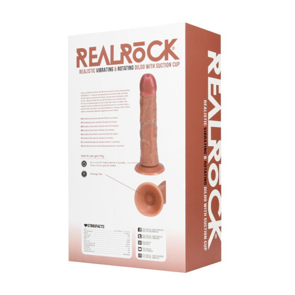 RealRock by Shots Vibrierender und drehender regelmäßiger gebogener Schwanz - 8 / 20,5 cm – Bild 3