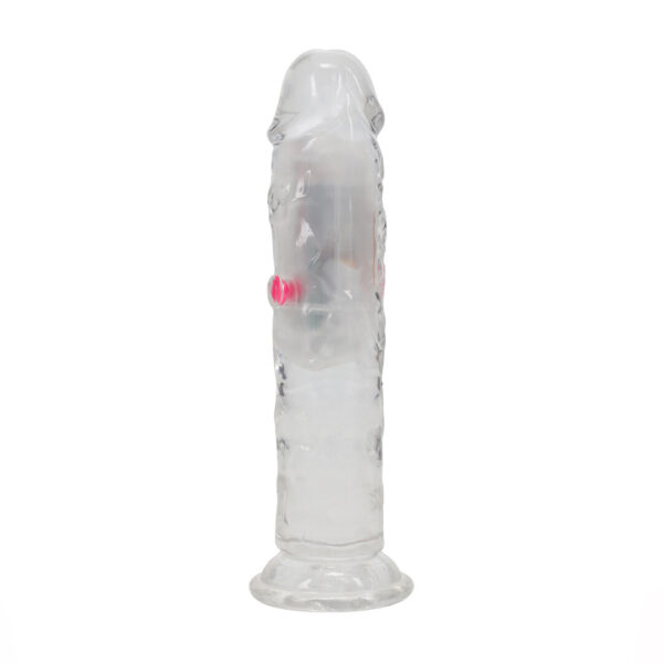 RealRock by Shots LED Vibrating Gerader Penis - 6 / 15 cm - Transparent – Bild 3