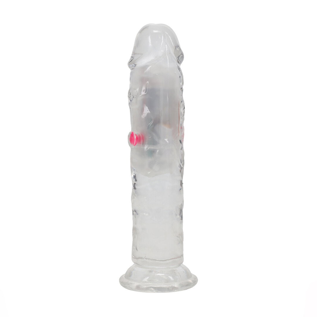 RealRock by Shots LED Vibrating Gerader Penis - 6 / 15 cm - Transparent – Bild 3