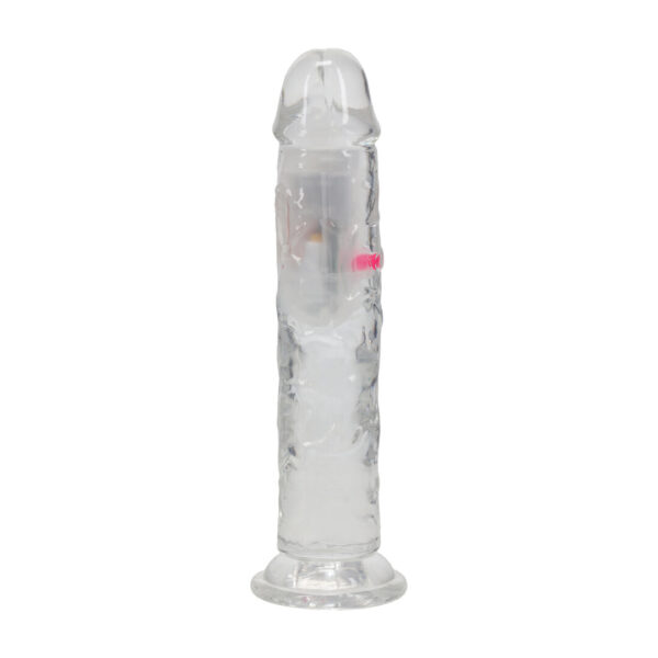 RealRock by Shots LED Vibrating Gerader Penis - 7 / 18 cm - Transparent – Bild 3