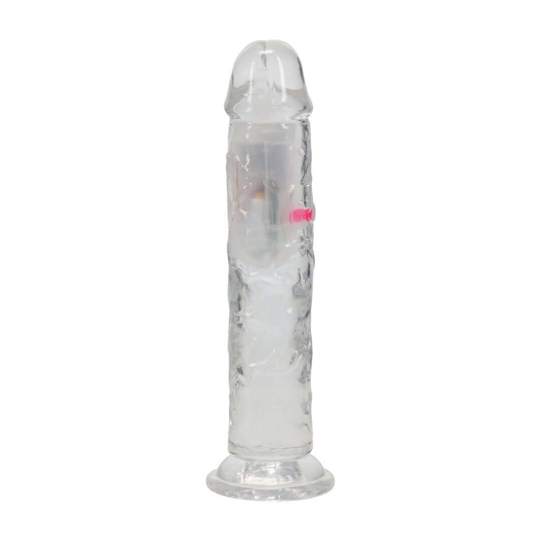 RealRock by Shots LED Vibrating Gerader Penis - 7 / 18 cm - Transparent – Bild 3