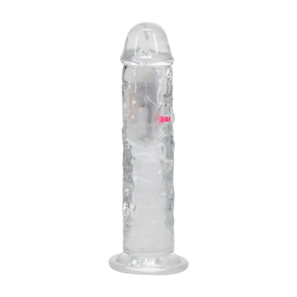 RealRock by Shots LED Vibrating Straight Cock - 8 / 20 cm - Transparent – Bild 3