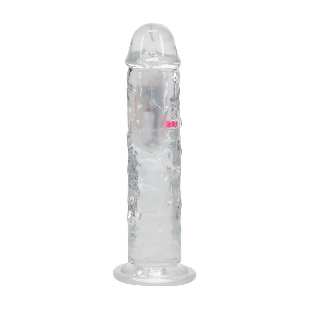 RealRock by Shots LED Vibrating Straight Cock - 8 / 20 cm - Transparent – Bild 3