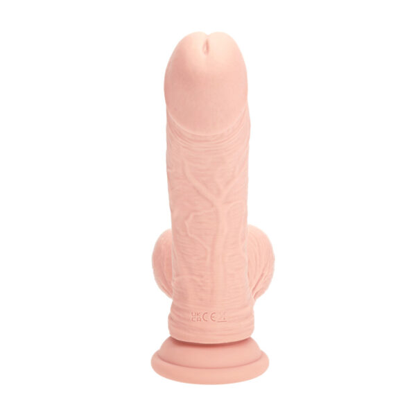 RealRock by Shots Realistic Dual Density Vibrating Silicone Dildo With Weighted Balls - 6 / 15 cm - Flesh – Bild 4