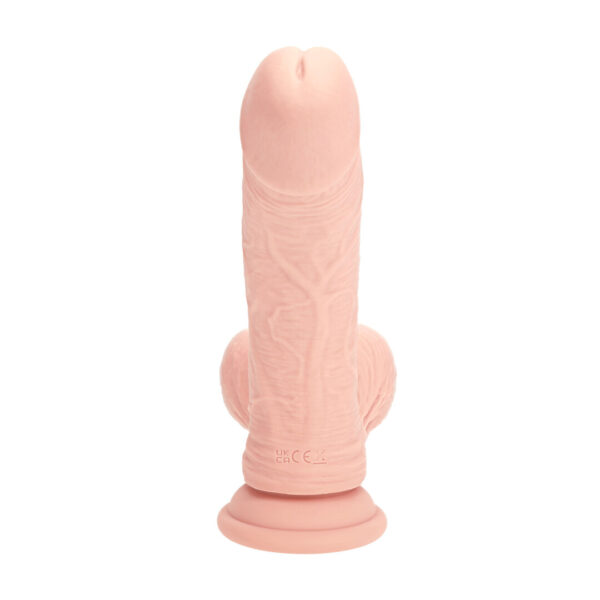 RealRock by Shots Realistic Dual Density Vibrating Silicone Dildo With Weighted Balls - 8 / 20 cm - Flesh – Bild 4