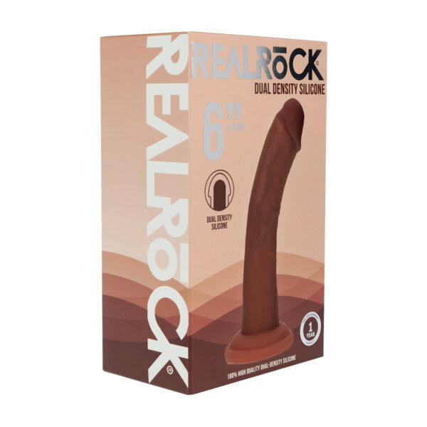RealRock by Shots Dual Density Silikon Gebogener Realistischer Dildo mit Saugnapf - 6 / 15,5 cm – Bild 2