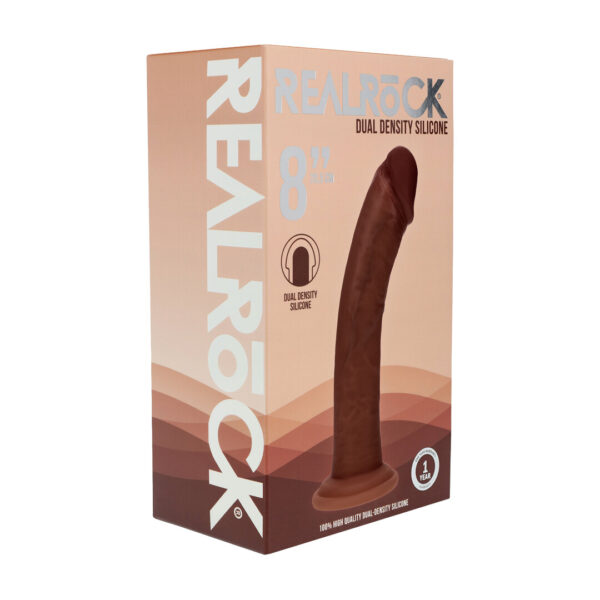 RealRock by Shots Dual Density Silikon Gebogener Realistischer Dildo mit Saugfuß - 8 / 20,5 cm – Bild 2