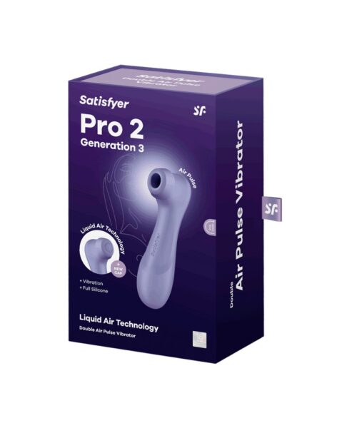Alternative view of SATISFYER PRO 2 GENERATION 3 AIR PULSE VIBRATOR LILA