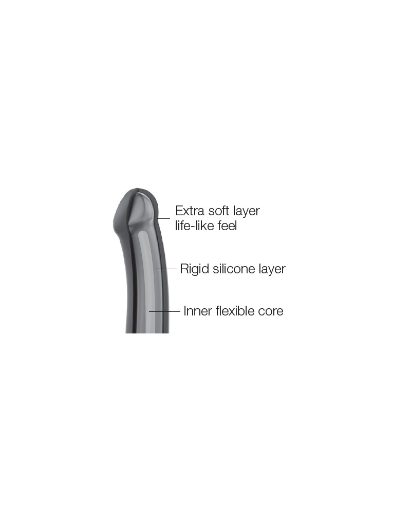 STRAP ON ME DUAL DENSITY DILDO SCHWARZ – Bild 6