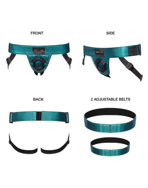 STRAP ON ME Harness Curious Metallic Grün – Bild 4