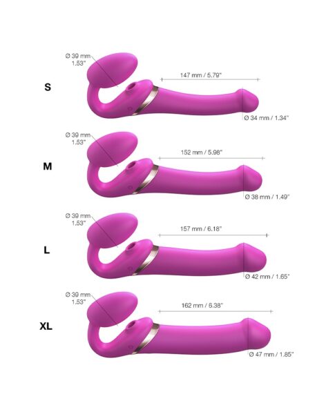 STRAP ON ME MULTI ORGASM DILDO MIT LECKSTIMULATION ROSA M – Bild 6