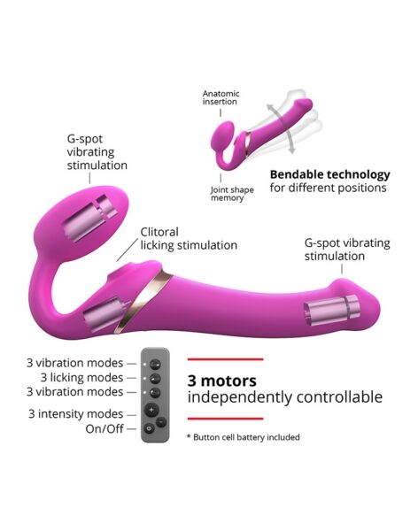 STRAP ON ME MULTI ORGASM DILDO MIT LECKSTIMULATION ROSA S – Bild 6