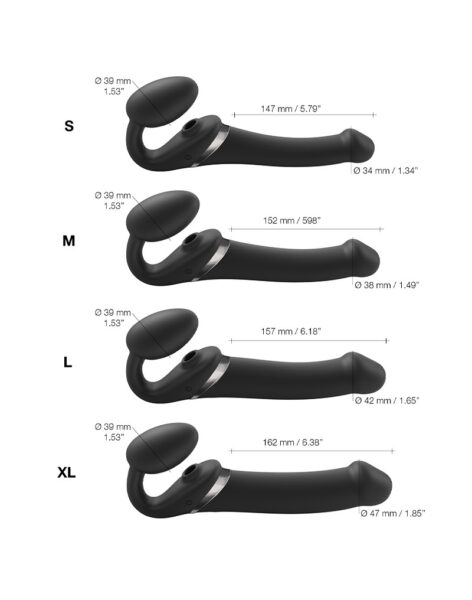 STRAP ON ME MULTI ORGASM DILDO MIT LECKSTIMULATION SCHWARZ S – Bild 8