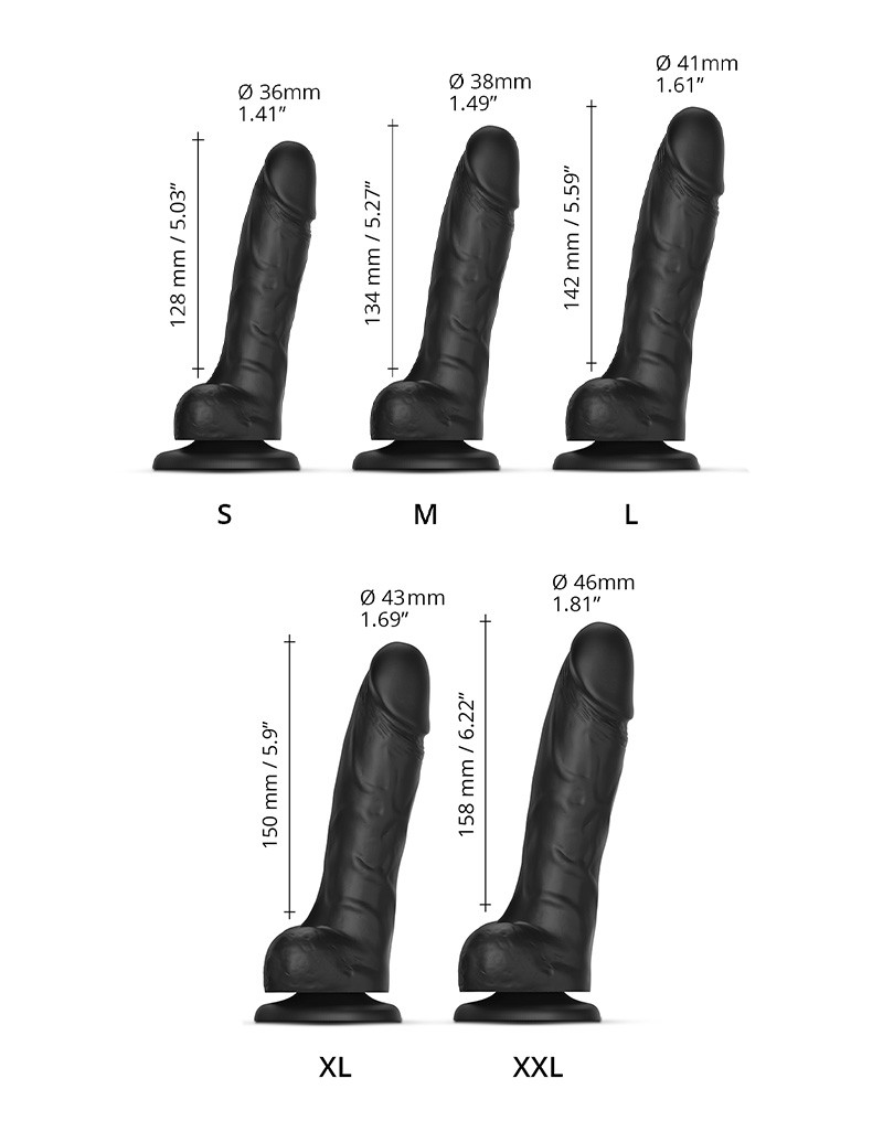 STRAP ON ME REALISTISCHER SLIDING DILDO SCHWARZ – Bild 6